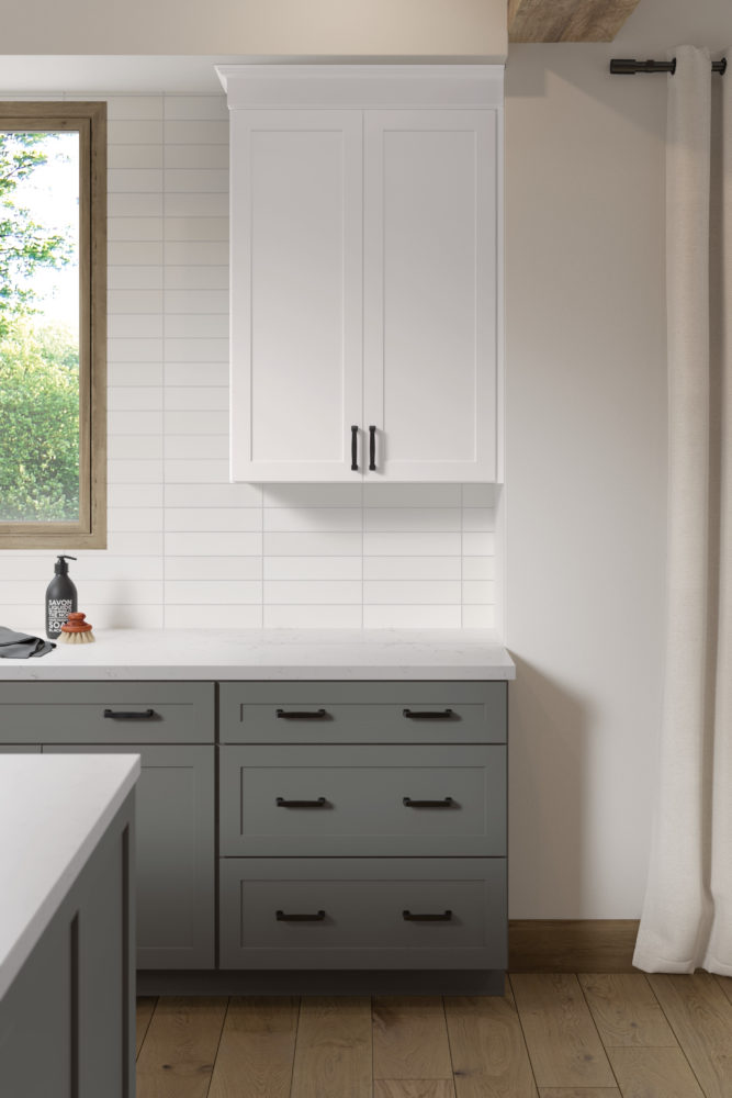 Kitchen cabinets.